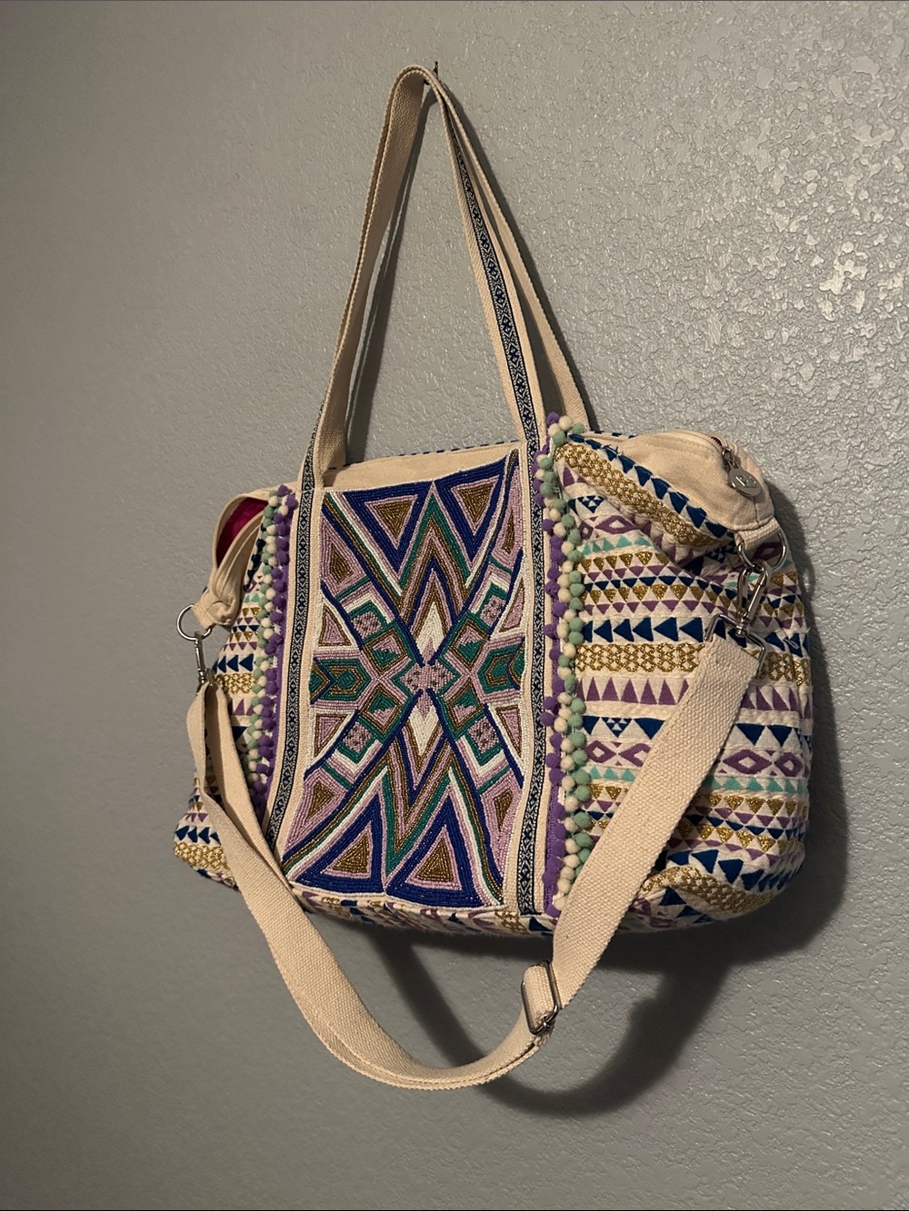 America & Beyond Ella Tribal Embellished Tote - Picture 5 of 8